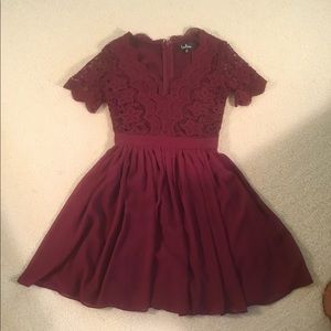Lace Burgundy Dress